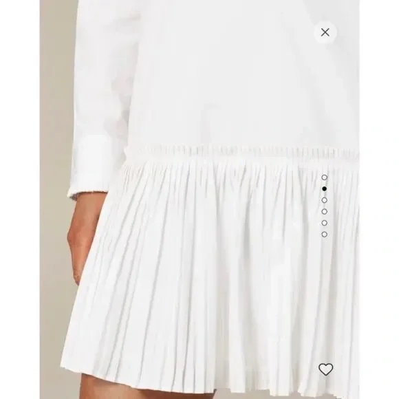 New! J. Crew Amelia Long Sleeve Cotton Poplin‎ Shirt Dress White 25206 - Picture 5 of 16